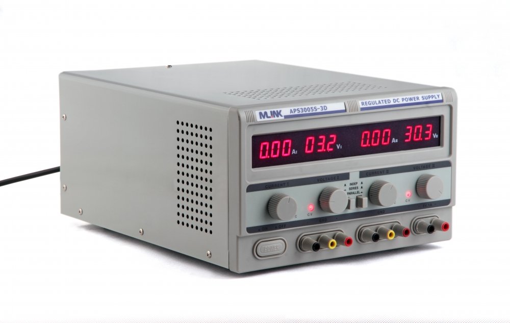 Mlink APS3005S-3D Alimentatore da Laboratorio Tripla Uscita 0-30V 5A Display LED Digitale 305W