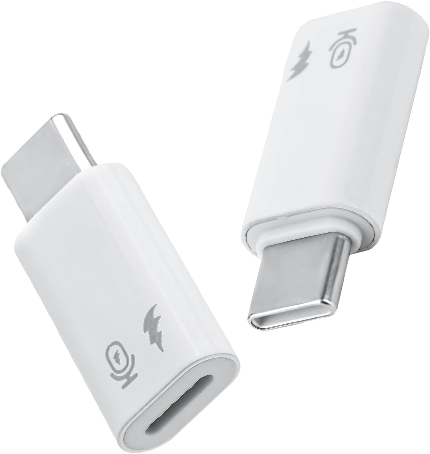 2pcs Female to USB-C Male Adapter, Microphone Sound Card OTG Type C Charging Cable Adapter Compatible with iPhone 17 16 15 14 iPad Not for Music Playback Calls in-Line Controls