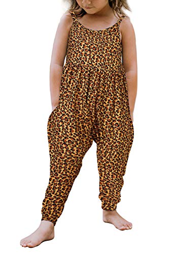 Toddler Girls Kids Summer Jumpsuit Playsuit for Little Girls Animal Print Romper 3T Cute Summer Clothes One Piece Clothing for Girls 4T