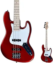 Baixo 4 Cordas Jazz Bass Shelter SHJB75 PRO Candy Apple Red