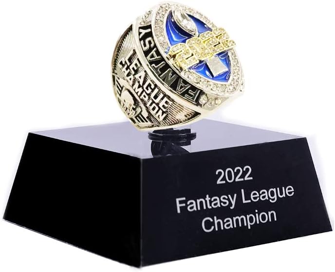 2022 Fantasy Football Championship Ring Trophy - Gold And Silver Plated | FFL Champion Ring