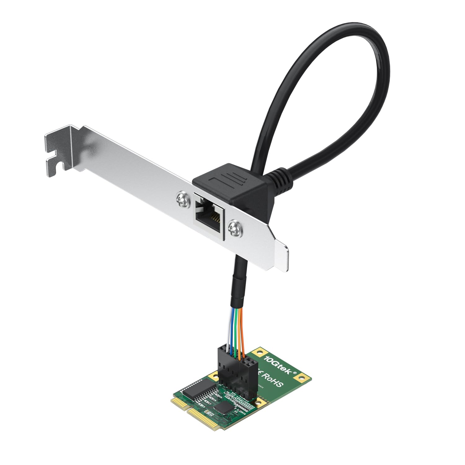 10GtekMini PCIe 2.5G Ethernet Network Card, 30-cm Cable Length, Single Port RJ45, Mini Pice Interface, not for M.2
