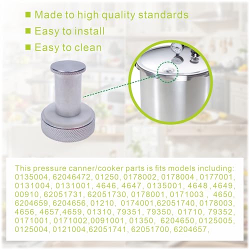 Electric Pressure Canner, Pressure Cooker, Digital Pressure Canner Accessories 2pcs, Silver. Compatible with 23-Quart409A 16QT Presto Pressure Tank Outlet Valve Exhaust Valve Parts 85407, 33006, 24033