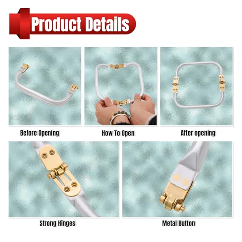 YTKavq 10" Metal Purse Frame, Heavy Duty Kiss Lock Clasp, 2pcs for DIY Bag by YTKavq - Used condition - Image 3