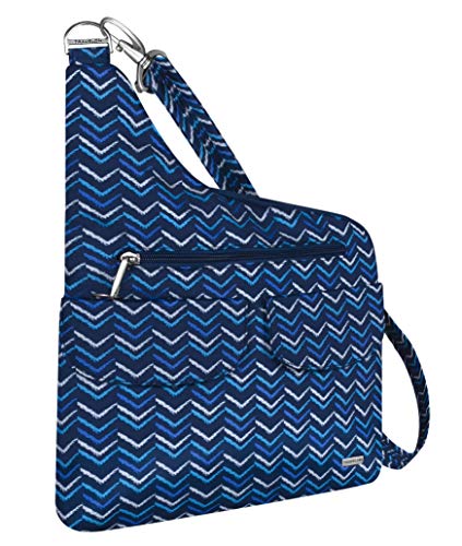 Travelon Anti-Theft Cross-Body Bag, Two Pocket (A V STRIPE)