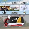 TATTU 800mAh 7.4V 45C 2S1P LiPo Battery Pack with JST-SYP Plug for Small Size FPV Torrent 110