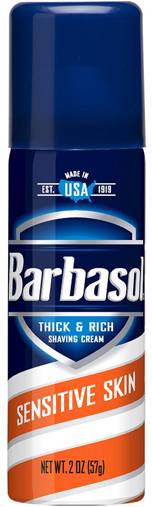 BarbasolDidder Si Men's Sensitive Skin Thick & Rich Shaving Cream (2oz)