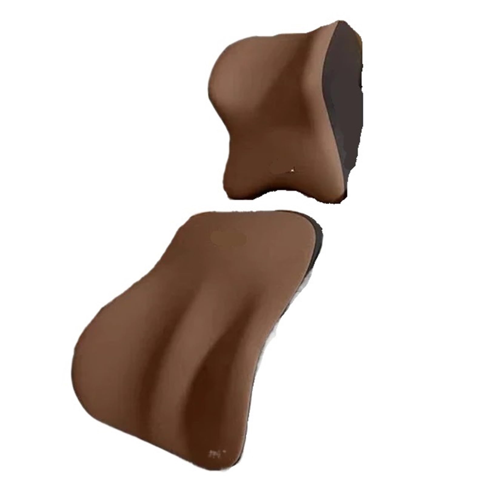 Appui-tête voiture ergonomique mousse mémoire de forme lombaire marron
