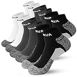 DOVAVA Sportsocken Sneaker Socken Herren 43-46(6 paar), Laufsocken mit Verstärkter Frotteesohle Atmungsaktive Rutschfest für Fitness Joggen Wandern (2 * Weiß, 2 * Tiefgrau, 2*Schwarz, 43-46)