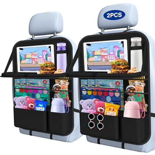 Oneyus Car Backseat Organizer with Table Tray(2-Pack) 9...