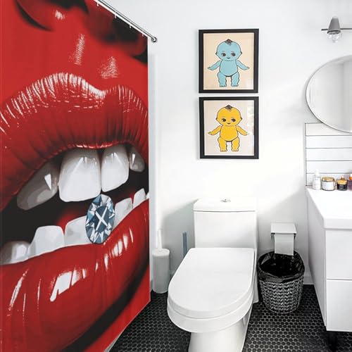 Rideau de douche extra long moderne de 122x183 cm lavable avec ses 12 crochets