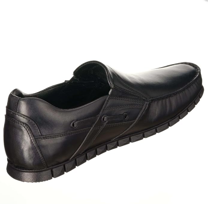 DALGALA Men's Black Big Size Handmade Leather Penny Loafers Casual Shoes Driving Loafers Slip On Shoes4