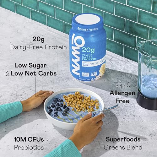 OWYN Only What You Need Dairy Free Protein Powder with 20g Protein, Probiotics, Superfoods Greens, Pea, Chia and Pumpkin Seed Blend (Smooth Vanilla, 2.1 Pound - Pack of 1)