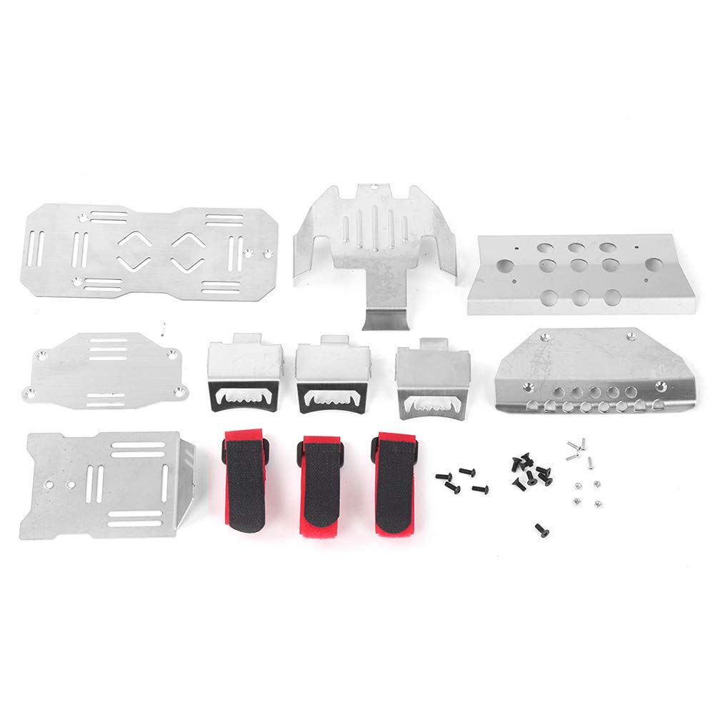 Generic Protector de Chasis de Acero Inoxidable para Modelo de Coche -6 G63 6X6 1/10 RC, Diseño Duradero, Protege el Chasis y el Eje de Transmisión, Incluye 8 Piezas con Accesorios