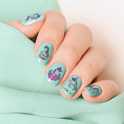 Adurself 12 Sheets Unicorn Nail Stickers 3D Nail Self-Adhesive Decals Fingernail Decorations For Women Girls Kids Diy Nail Design Manicure Unicorn Gift Birthday Party Gift Favors #TOP3
