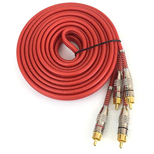 Cabo Rca Technoise - Series 400p - 5,00 M - 5 Mm - Conector Metal - R - Vermelho