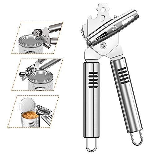 Can Opener, Kitchen Stainless Steel Heavy Duty Can Opener Manual Smooth Edge Durable