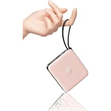 VRURC Portable Charger for iPhone Built-in Cables, 22.5W USB C Fast Charging 10000mAh Pocket Power Bank, Battery Pack for iPhone 17/16/15 &amp; Samsung Galaxy Android Phone, Pink(1 Pack)