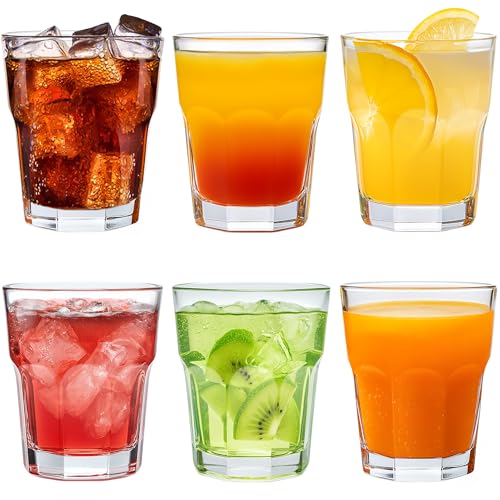 KONZEPT Gläser Set 12 teilig - 240 ml, stapelbar und Pb-frei, Trinkgläser aus kristallklarem, hochwertigem Glas, ideal für Drinks, Säfte, kohlensäurehaltige Getränke und Wasser