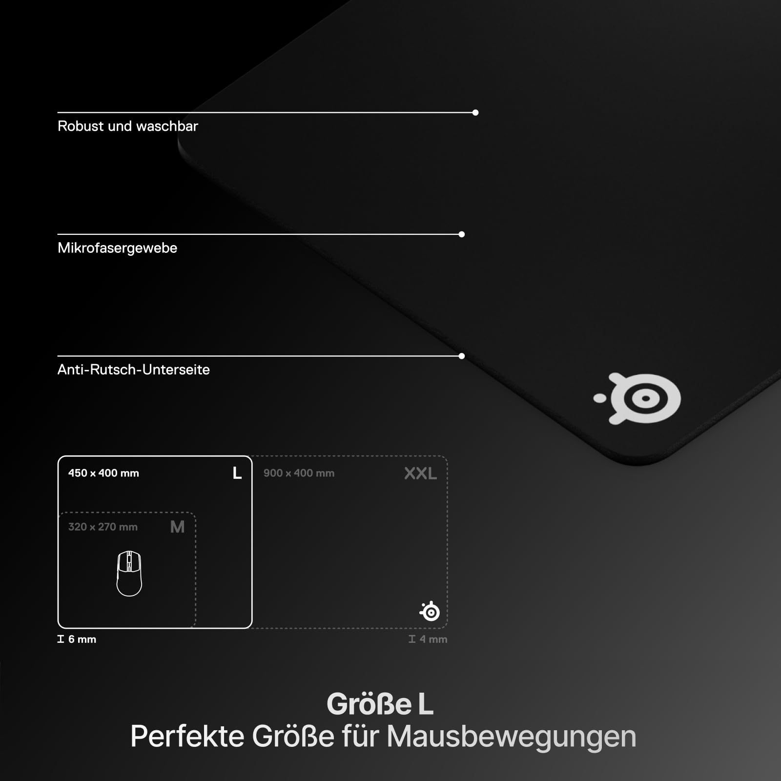 SteelSeries QcK heavy Mauspad schwarz