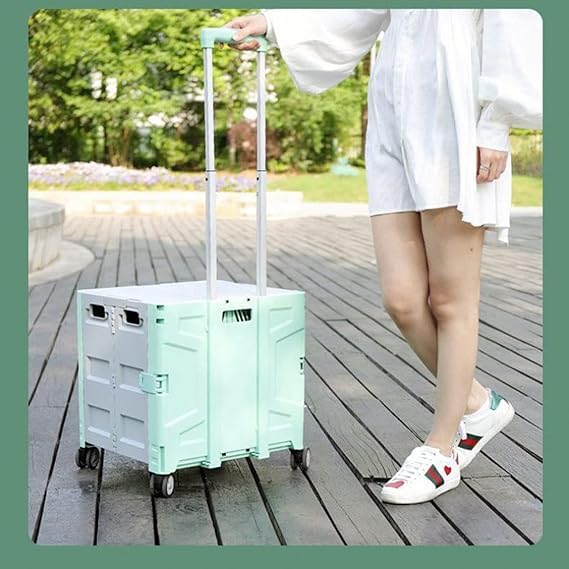Yuniverse Folding Cart Grocery Shopping Cart Portable Outdoor Trolley Home Trolley City Trolley Express Trolley Rod Small Trolley
