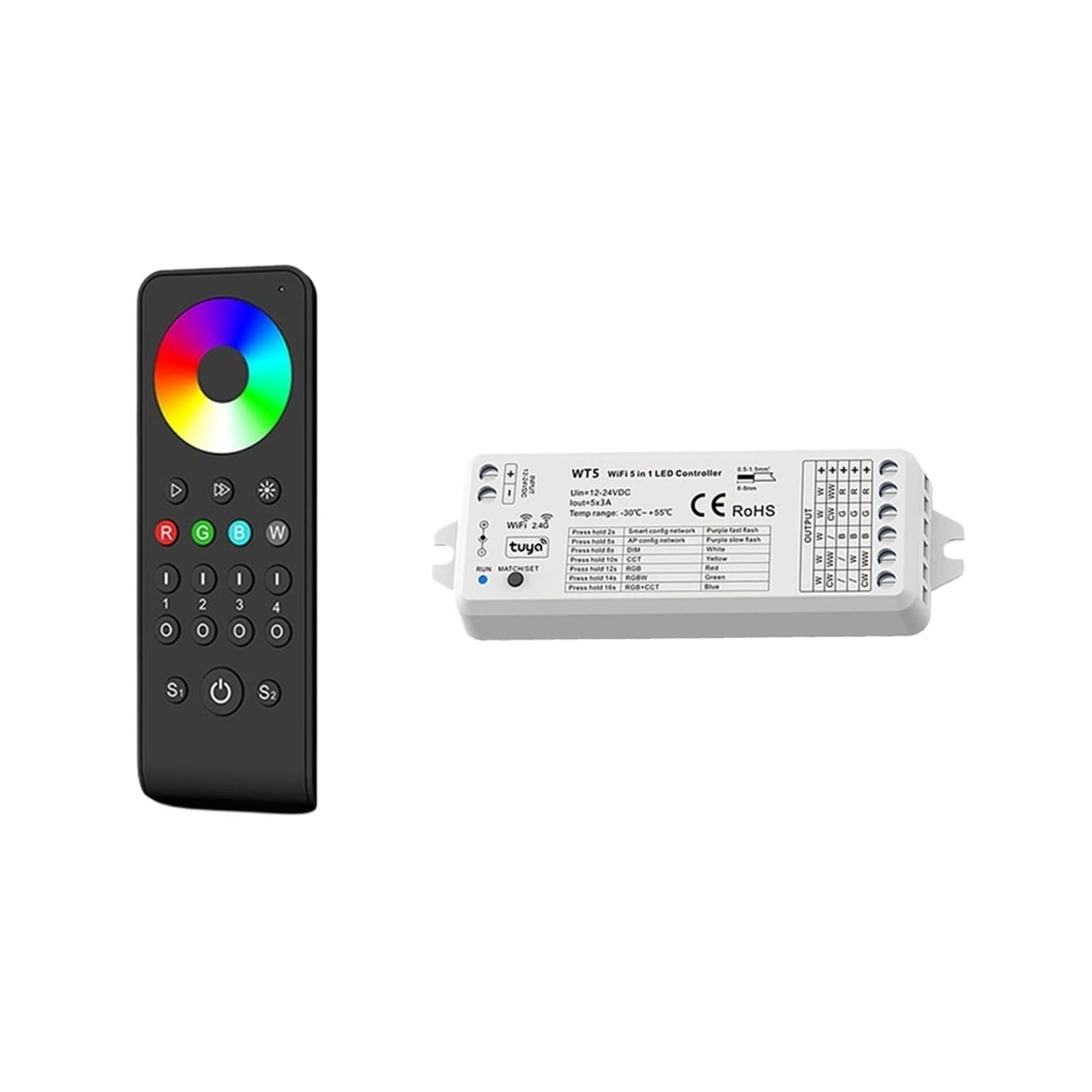 Contrôleur LED universel WT5 pour résoudre les conflits de rubans RGB et CCT