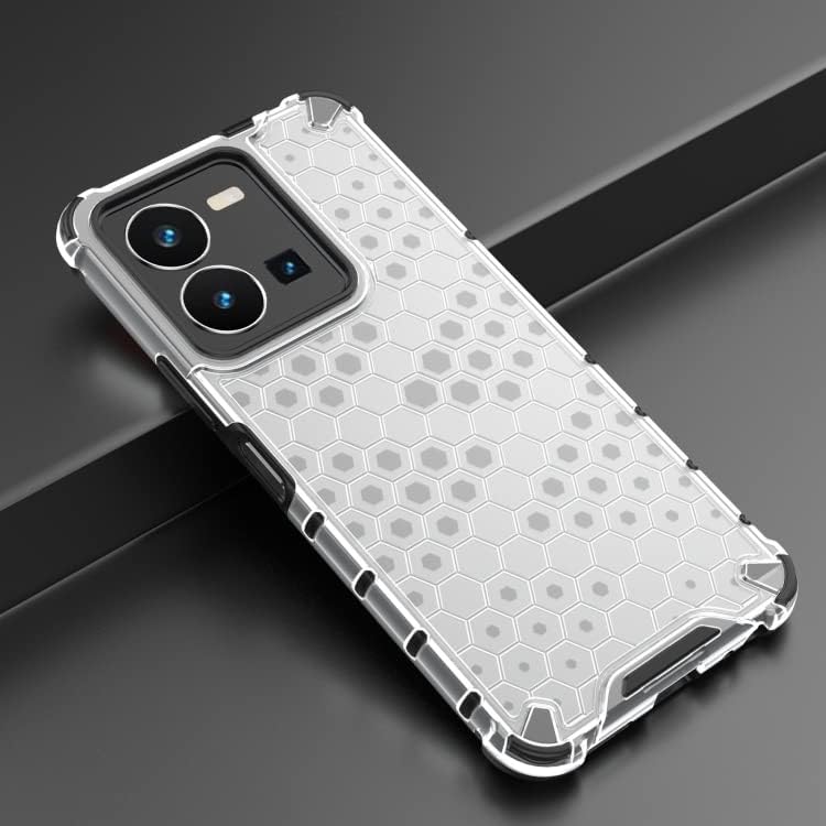 Image of Lustree TPU Honey Comb Armor Shock Proof Back Cover for for VIVO Y35 (Transparent)
