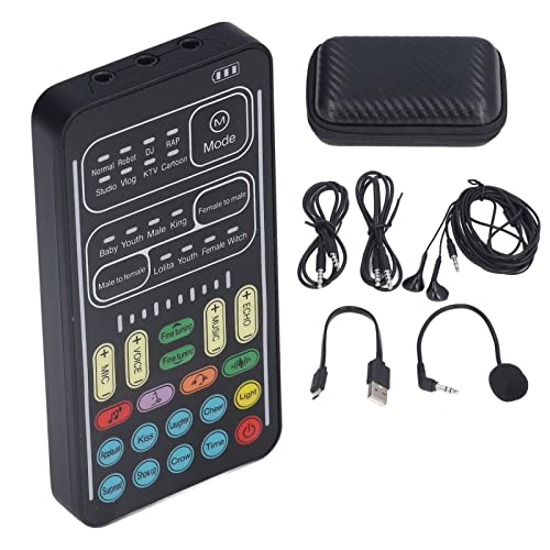 I9 Voice Changer Set Multifunction Portable Recording Mini Sound Card for Game Anchor Recording Computer (English Version) by MOTOULAX - Image 2