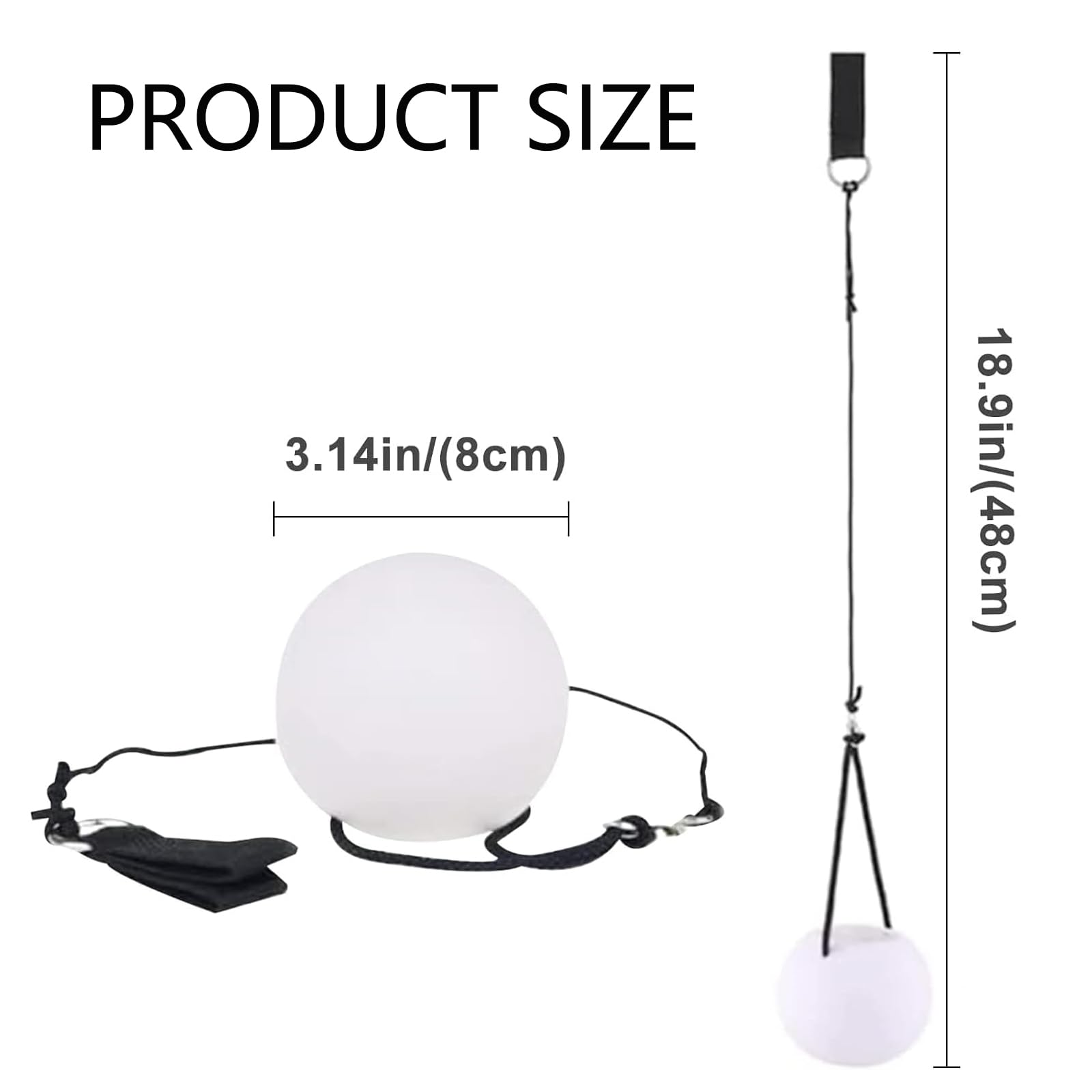 Funmo LED Poi Balls, Pro Bolas Lumineuses, Kit Poi Lumineux pour Danse, Spectacle, Rave