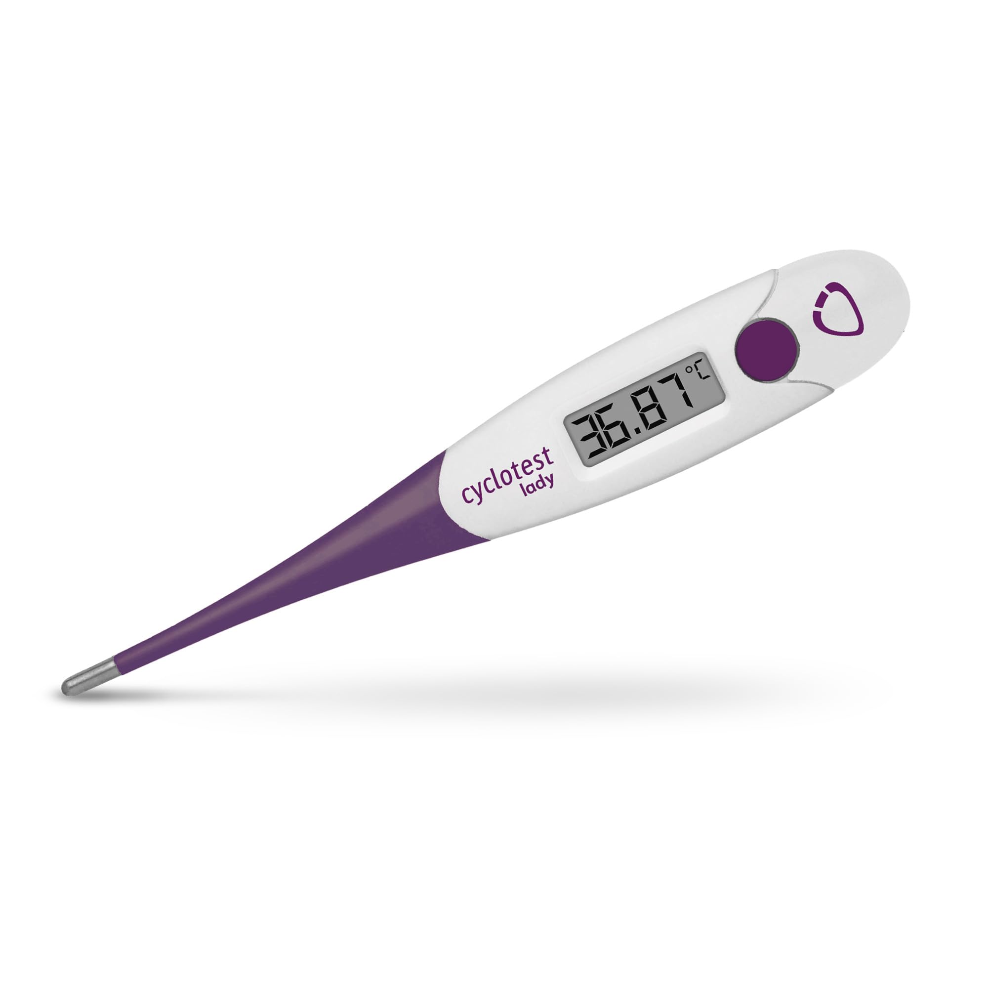 Cyclotest Lady - Thermomètre basal double décimales | Mesure la température avec précision, Sonde flexible, Inclus avec étui, trousse de rangement et feuille de suivi cycle