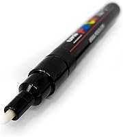 Vista 7 de Posca - Ultra Fine to Fine Paint Marker Pens Set - PC-1MR, PC-1M, PC-3M - Black Ink - Pack of 3