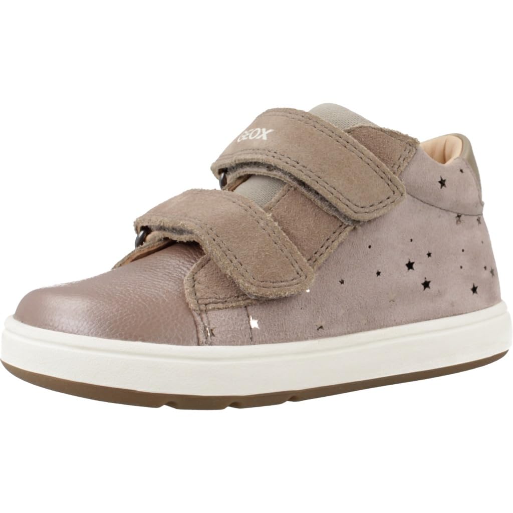 Geox Baby Girls B Biglia C Sneaker, Beige, 2 UK Child