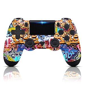 ZHCWM PS-4 Wireless Controller Compatible with PS-4/Pro/Slim,with Dual Vibration Game Remote