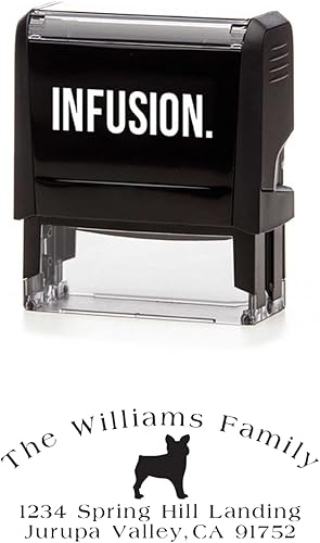 Sello de goma de raza de perro personalizado (perro de toro francés)