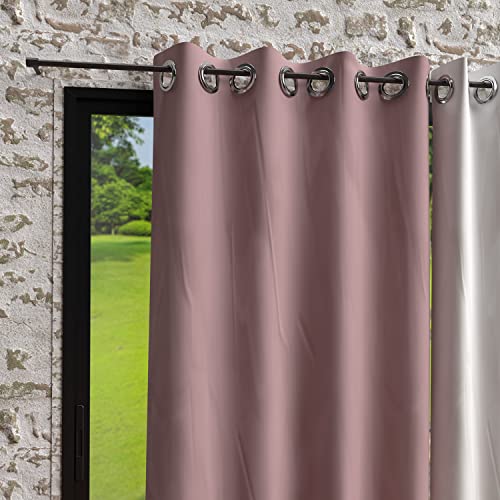 Soleil d'ocre Curtains and Curtains Polyester Pink 140 x 250 cm