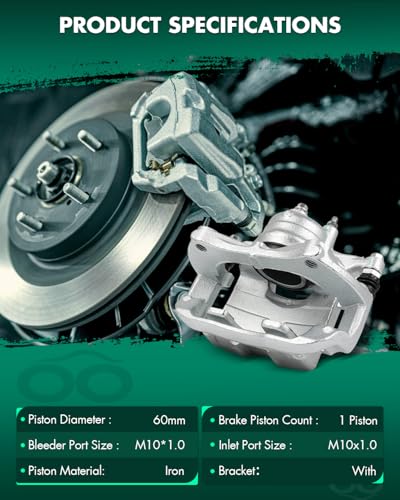 Image of SCITOO 18B5329 Front Left Disc Brake Caliper Assembly w /Bracket for Buick for Encore /for Verano,for Chevrolet for Cruze /for Orlando /for Trax /for Volt