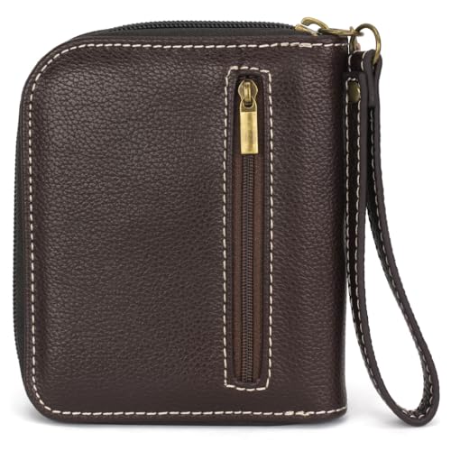 Image of CHALA Zip Around Wallet, Wristlet, 8 Credit Card Slots, Sturdy Pu Leather- Poodle A - blue
