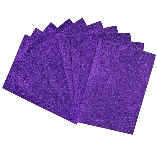 Crazy Sutra Glitter EVA Foam A4 Size Glitter Sparkle Sheets for Arts and Crafts, Scrapbooking Paper Decoration, Gift Wrapping Scrapbooking, Craft Project, Etc. - Pack of 10 Sheets (Purple)-image-10