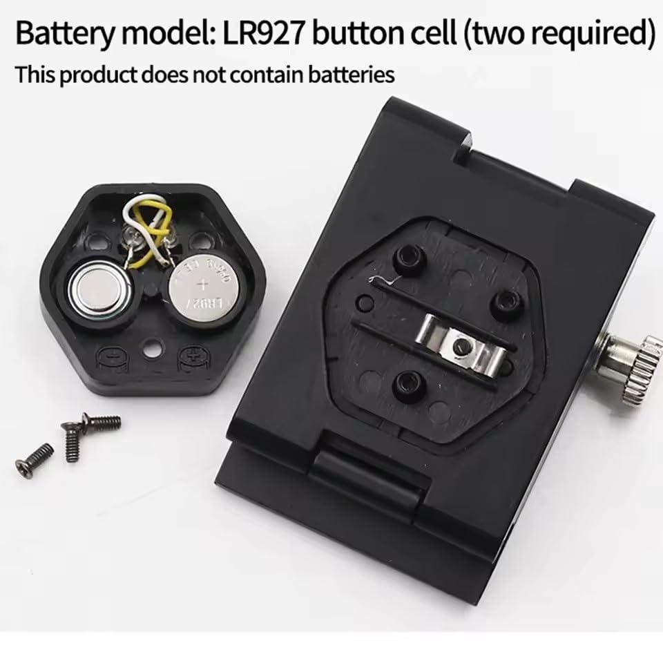 10-fache Faltbare Mini-Taschenlupe aus Metall mit Licht und Skala, inklusive Kabelzähler