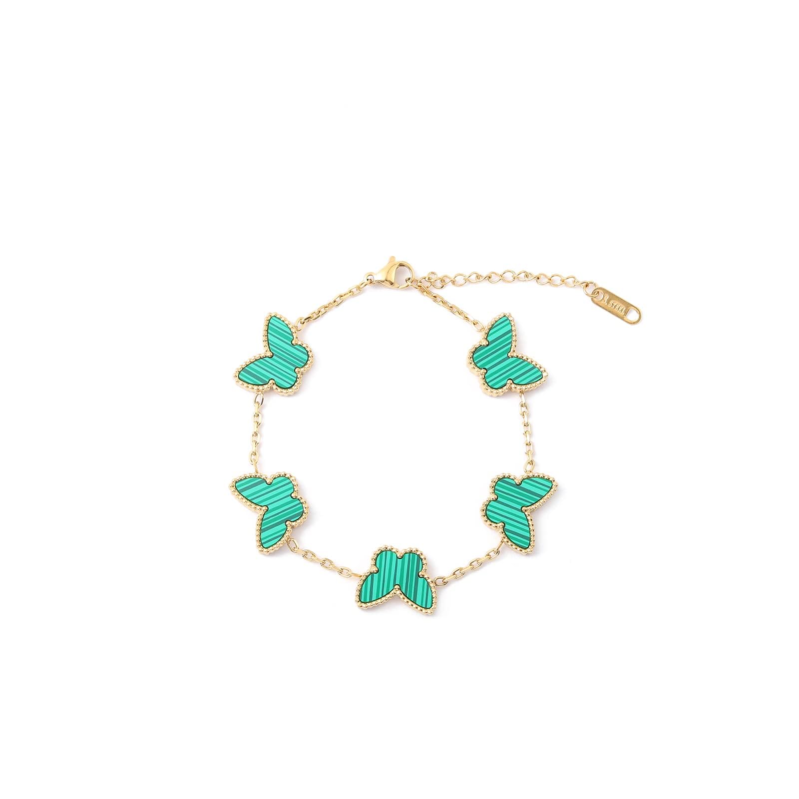 AIMADE Lucky Butterfly Bracelet for Women 18K Gold Plated Simple Fashion Bracelet Link Jewelry Gifts for Women