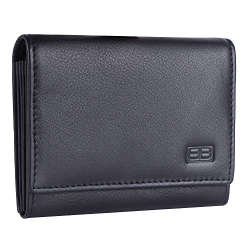 Image of Brooklyn Bridge Genuine Leather Card Holder Wallet for Men Nappa Black - Slim RFID Protected Front Pocket Wallet, Stylish Credit & Debit Card Holder for Travel & Daily Use