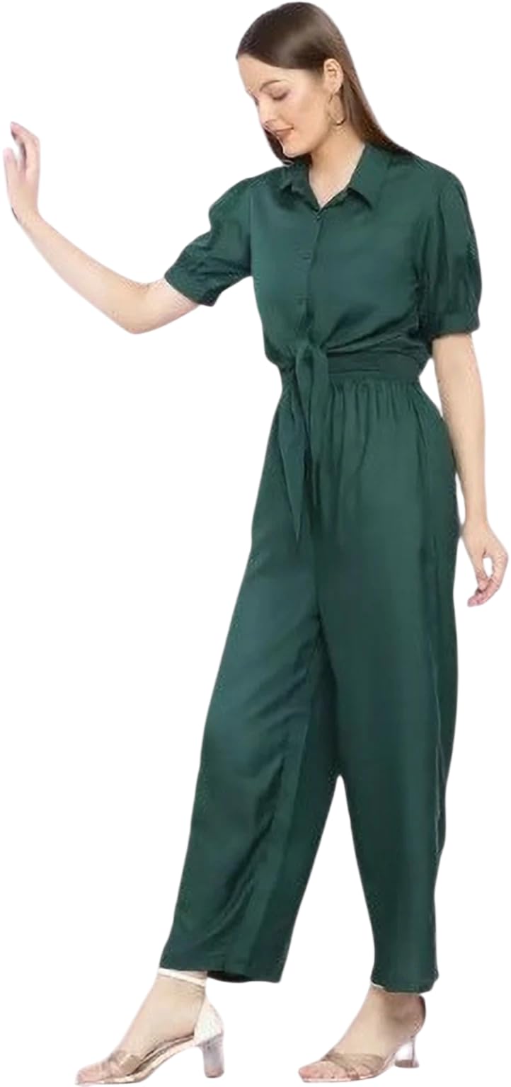 Women's Shirt Style Jumpsuit | Casual Office Wear, Western, Daily Wear, Party, Evening, Travel-picture-32
