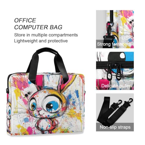 Maletín portátil para laptop 15.6 pulgadas con asas y correa miniatura 6