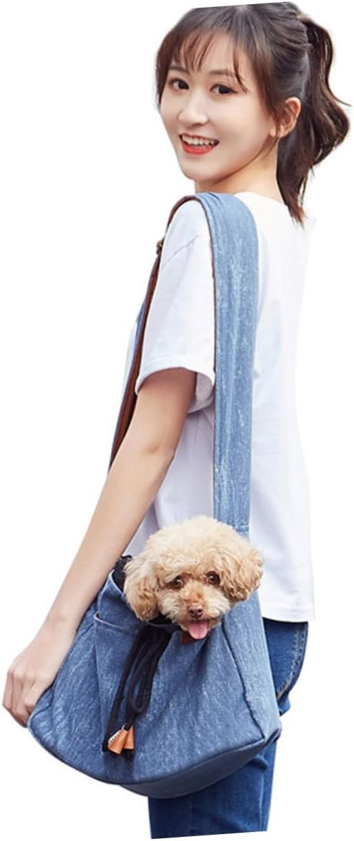 Outdoor Pet Carrier Sling Bag Hands Dog Cat Travel Pouch Washable Foldable Breathable Mesh Design for Comfortable Outdoor Adventures Portable Sling for Easy Pet
