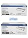 Brother Genuine TN-750 (TN750) High Yield Black Laser Toner Cartridge 2-Pack