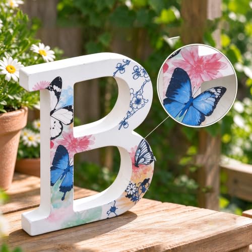 Freeas Weiße Holzbuchstaben 10 cm für Wanddekoration & Basteln (B) – Ansicht 9
