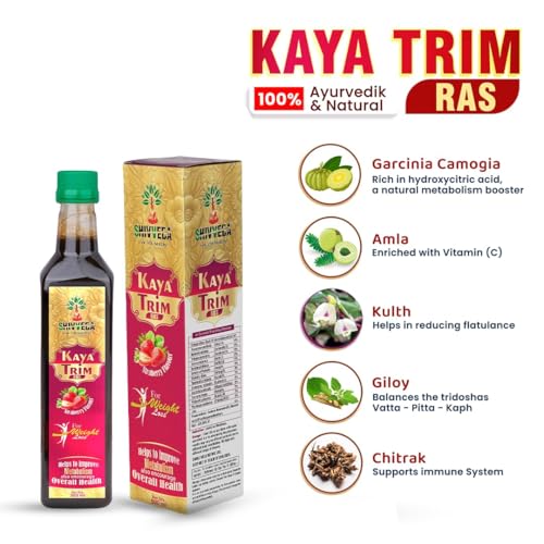 Image of Shivveda Kaya Trim Ras - Herbal Formula with Traditional Ingredients, No Apple Cider Vinegar, 500ml (Pack of 2)