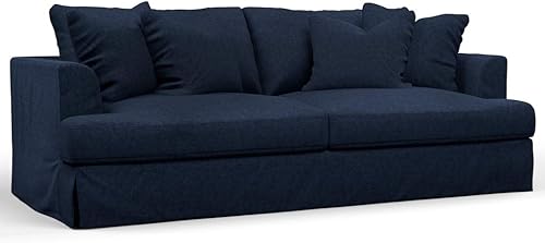 Miniatura 13 de Sunset Trading Newport - Sofás deslizantes, tamaño grande de 94 pulgadas de ancho, tela de alto rendimiento, color blanco Tela Performance