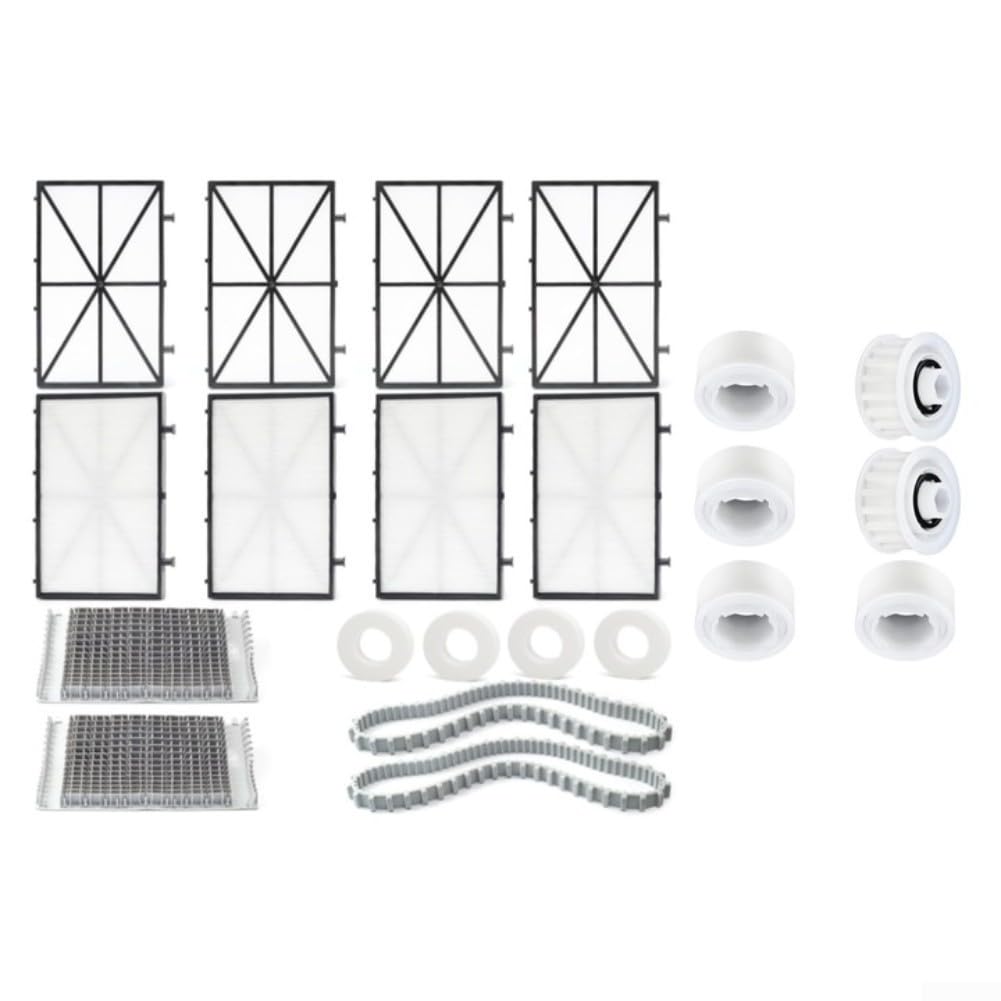 Kit de piezas de repuesto para limpiador de piscinas Dolphin, incluye 9991433-R4 Fine y 9991432-R4 para filtros ultrafinos, anillos 6101611-R4, pistas 9985006-R2, cepillos,