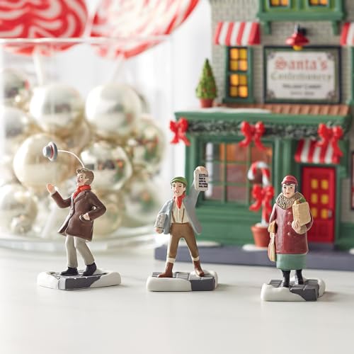 Department 56 6013408 Christmas In The City Village Accessories Friends And Neighbors Figurines 3Pc Set- Hand Crafted Porcelain Mini Figurines Christmas Village Home Decor Collection thumb #1